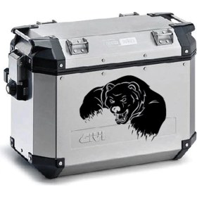 Resim Ayı Desenli Motosiklet Çanta Sticker Etiket Modeli - 2 