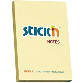 Resim Hopax Stıckn Yapışkanlı Not Kağıdı 100 YP 76x51 Sarı HE21006 