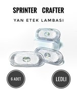 Resim SERKAY OTO Sprinter-crafter Uyumlu Yan Etek Lambası Ledli 6 Adet Beyaz 