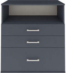 Resim Hyperion Şifonyer Tek Raflı 3 Çekmeceli 88x44x106 Antrasit-an... Antrasit 