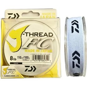 Resim Daiwa J-thread Fc Leader 0.254mm 8lb 100m %100 Fluorocarbon Misina 