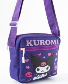 Resim Trg Polo Trg Kuromi Çocuk Omuz Çantası 3 Bölmeli Su Geçirmez Kumaş 21 16 6 Cm Koyu Mor 