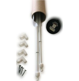 Resim Aboowe Alüminyum Briz Perde Çubuğu 80 - 100 CM 2 Adet 