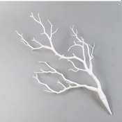 Resim Reedark Yapay Çam Dalı Dekorasyonu - 35 Cm Plastik Beyaz Şık Dekoratif Dal 1 Adet 