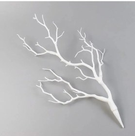 Resim Reedark Yapay Çam Dalı Dekorasyonu - 35 Cm Plastik Beyaz Şık Dekoratif Dal 1 Adet 