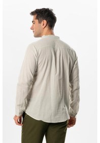 Resim Uzun Kol Poplin Ege Erkek Yazlık Gömlek Taş Tas-taş Taş 