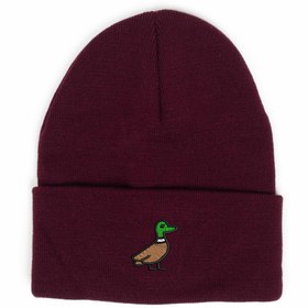 Resim Duck Nakışlı Bere - Bordo 
