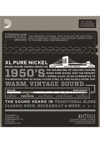 Resim D'addario Epn21 Xl Pure Nickel Elektro Gitar Tel Seti - 12-51 Jazz Light Profesyonel Saf Nikel Sargı İle Pürüzsüz Jazz Tonları, Dengeli Gerilim Ve Vintage Karakter 