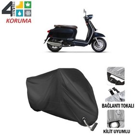 Resim Lambretta V200 Special Motosiklet Brandası ( Kilit Uyumlu - Siyah 