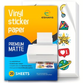 Resim 20 Levha A4 Boyutlu Mat Baskılı Vinil Etiket Kağıdı - Mürekkep Baskı Makinesi İçin Kendinden Yapışkanlı, Hızlı Kuruyan, Yüksek Kaliteli Mat Bitiş, El Sanatları, Dekorasyonlar ve Daha Fazlası İçin İdeal, El Sanatları Dekor Malzemesi | Mat Bitiş Etiketleri | Pürüzsüz Dokulu 