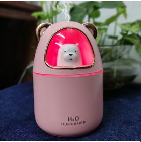 Resim Aet Sevimli Ayıcıklı Çocuk Odası Hava Nemlendirici Buhar Makinesi 350 Ml Led Işıklı Bebek Odası Nemlendirici 