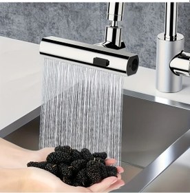 Resim Cordial Çok Amaçlı Duş Başlığı Adaptörü - Abs Malzeme Banyo Lavabo İçin Gümüş Rainshower Seti 
