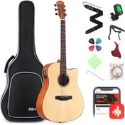 Resim Donner DAG-1CE Elektro Akustik Gitar Paketi (Natural) 