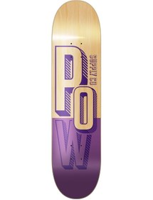 Resim Pow Supply Co 8,25 Stack Logo Kaykay Tahtası Mor 