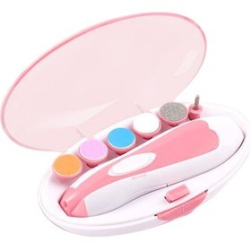 Resim Wezone Bebekler İçin 6 Başlıklı Elektrikli Tırnak Bakım Seti - Pembe Renk, Pil Hariç 