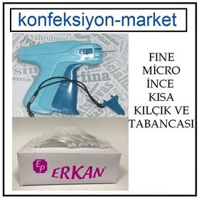 Resim Micro Fine 5Mm Kısa Seffaf Kılçık ve Fine Etiket Takma Tabancası 