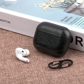Resim Kılıf Kulaklık Koruma Deri Darbe Korumalı Siyah Taba Kahverengi Kırmızı Siyah Apple Airpods 3 ile Uyumlu ürün 