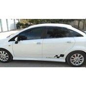 Resim Fiat Linea Sport Yan Marşpiyel Seti Mat Siyah Plastik 2009+ 