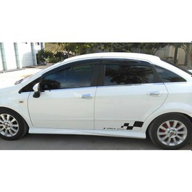 Resim Fiat Linea Sport Yan Marşpiyel Seti Mat Siyah Plastik 2009+ 