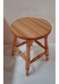 Resim Ahşap Tornalı Mutfak Ve Balkon Taburesi 