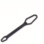 Resim Çok fonksiyonlu siyah 5mm kalınlığında tork anahtarı, ayarlanabilir kendinden sıkmalı çift uçlu anahtar, 3-17mm adaptör, dayanıklı çelik el aleti, otomotiv ve ev bakımına uygun 