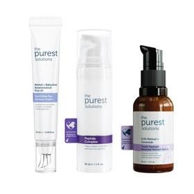 Resim Cilt ve Göz Çevresi Bakım Seti, Retinol, Adenozin, Peptid İçeren, Kırışıklık Karşıtı Bakım,3'lü Set 