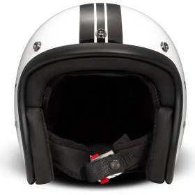 Resim DMD Jet Retro Star White Açık Motosiklet Kaskı 