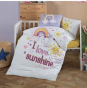 Resim Clasy Bebek Nevresim Takımı Sun Love Sarı 