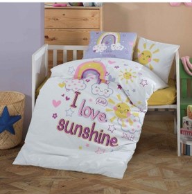Resim Clasy Bebek Nevresim Takımı Sun Love Sarı 