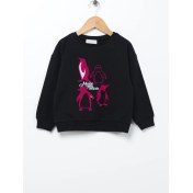 Resim Mammaramma Baskılı Bebek Siyah Sweatshirt 22FWG-41 