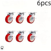 Resim Dashanshop 6 Adet Frenli Sessiz Tekerlek 1.25 İnç Ofis Dolabı Masa Kilitli Dayanıklı 