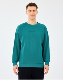 Resim Skechers M Essential Crewneck Sweatshirt Erkek Petrol Sweatshirt S2610015-0730 Mavi 