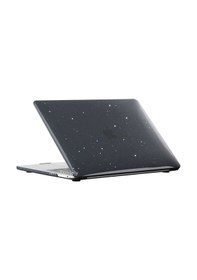 Resim Apple Uyumlu MacBook Air Kılıf 13.6 İnç M2-m3-m4 Simli Kristal Parlak 13.6 Air A2681 A3113 A3240 İle Siyah 