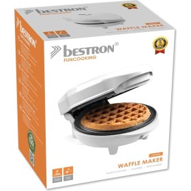 Resim Bestron Mini Waffle Makinesi, Retro Stil, 550W, Yapışmaz Kaplama 