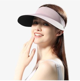 Resim Valkyrie Kadın Bej Vizör Şapka Upf50+ Uv Korumalı Ayarlanabilir Yazlık Geniş Siperlikli Güneşlik Pembe 