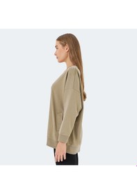 Resim Slazenger VIKENTI SW Oversize Kadın Cepli Oversıze Koyu Yeşil Sweatshirt 