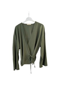 Resim Hasenna Z-556 Üstü Kimono Kısa Etekli Çilek Takım Haki 