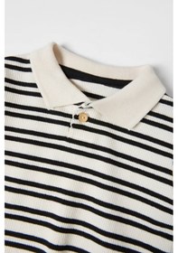 Resim Çizgili Polo T-Shırt 6050-564 Beyaz 
