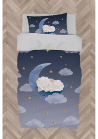 Resim Mekta Home Bebek Ve Çocuk Odası Ayda Uyuyan Kuzu Desenli Nevresim Takımı 