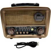 Resim kar-bul Rt-860 Nostaljik Bluetoothlu Usb / Sd / Radyo Müzik Kutusu 