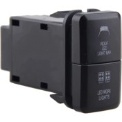 Resim Sanning 12 V Araba Çift LED Işık Çubuğu Mavi/yeşil Prado Işık Düğmesi Için Açma-Kapama Basmalı Anahtar Düğmesi (Yurt Dışından) 