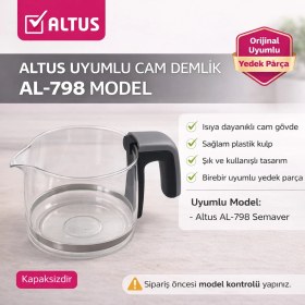 Resim PremiumPort Cam Demlikli ve Plastik Gövdeli Semaver Uyumlu AL-798 Modeli 