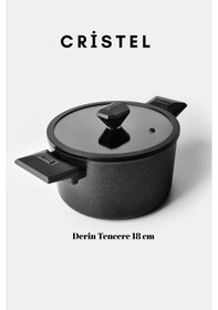 Resim Cristel 7 Parça Tencere Seti Siyah Siyah 
