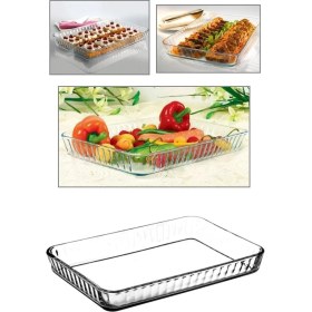 Resim Turuncu Dikdörtgen Borcam Tepsi, Şık ve Kullanışlı Mutfak Gereci 