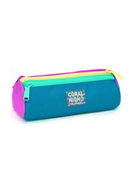 Resim Coral High Kids Pembe Pastel Renkli Üç Bölmeli Kalem Çantası 22059 