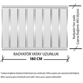 Resim Alüminyum Panel Radyatör Ekol 600x1800 Ral 9010 