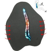 Resim Devix Ortopedik Anatomik Bel Yastığı Sırt Destek Minderi Araba Ofis Sandalye Yastık Visco 