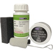 Resim Point Care 3'lü Set Beyaz Mont, Direksiyon, Döşeme, Ayakkabı, Deri Boyası + Tamir Macunu + Sünger 