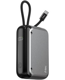 Resim Ttec 2BB228UG Recharger LCD 10.000 mAh PD 30W USB-C Dahili Kablolu Taşınabilir Hızlı Şarj Aleti/Powerbank 