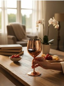 Resim Bakır Şarap Bardak 500 Ml 